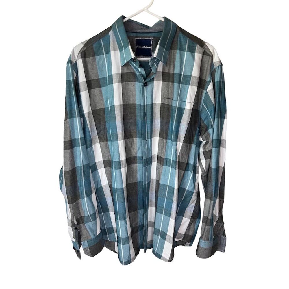 Tommy Bahama Men's Marabella Plaid Long Sleeve Shirt Size L Multicolor